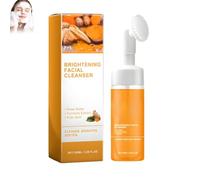 Detergente Viso alla Curcuma e Acido Kojic, Foam Cleanser, Formula Esfoliante per Macchie Scure, Deterge la Pelle, Idratante e Nutriente, Adatto a Tutti i Tipi di Pelle