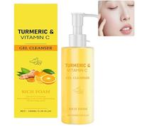 Detergente viso alla curcuma e vitamina C, detergente viso illuminante con acido cogico per macchie scure e pelle spenta, detergente viso schiumogeno, esfolia delicatamente, idrata e nutre. (1PCS)