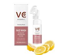Detergente viso alla vitamina, detergente viso viso viso illuminante alla vitamina, detergente viso idratante, delicato e non irritante, schiuma detergente viso anti-invecchiamento con vitamina C,