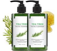 Detergente Viso All'albero Del Tè, Detergente Schiumogeno All'albero Del Tè, Detergente Viso Schiumogeno Delicato All'olio Di Albero Del Tè, Detergente All'albero Del Tè (2 flaconi)