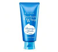 Senka Perfect Whip 120g, schiuma detergente idratante per il viso, arricchita con seta e acido ialuronico, Made in Japan