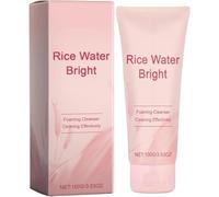 Detergente viso schiumogeno illuminante all'acqua di riso, detergente viso delicato per idratare e nutrire la pelle, deterge in profondità, per una pelle luminosa, purifica i pori, riduce gli arrossam
