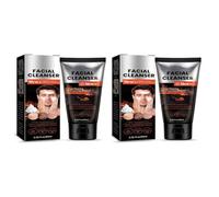 Detergente Viso Volcanic Rock For Uomo: Pulizia Profonda Dei Pori, Controllo Del Sebo, Rimozione Punti Neri, Sollievo Dall'acne, Idratante E Rinfrescante(2PCS)