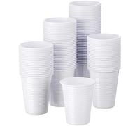 DETERMONDO 1000 Bicchieri Plastica Rigida Usa e Getta da 200 ml Bianchi Monouso per Acqua Caffè e Cocktail, Ideali per Feste ed Eventi, Realizzati in Polistirene Conforme al Contatto Alimentare