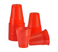 DETERMONDO 1000 Bicchieri Rossi Plastica 180 ml Bicchieri Plastica Rossi per Natale Capodanno Feste ed Eventi