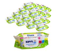 DETERMONDO 1728 Salviette Neonato Igienizzanti Umidificate e Profumate all'Aloe Senza Alcool, Ideali come Detergenti Cambio Pannolino, Viso e Mani, Pacco Scorta 24 confezioni da 72 Salviettine