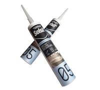 DETERMONDO 2 Silicone Trasparente Sigillante per Bagno Antimuffa Impermeabile Silicone Bianco Resistente ai Raggi Uv Adatto per Applicazione in Bagno e Cucina 280 ml