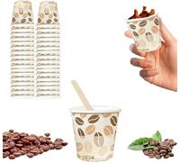 DETERMONDO 200 Bicchierini Caffè di Carta Biodegradabili 75ml, Bicchieri Caffe con Grafica Monouso Biocompostabili Usa e Getta - Tazzine Made in Italy (Bianco Con Grafica Chicco)