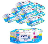 DETERMONDO 864 Salviette Neonato Igienizzanti Umidificate e Profumate al Talco Senza Alcool, Ideali come Detergenti Cambio Pannolino, Viso e Mani, Pacco Scorta 12 confezioni da 72 Salviettine