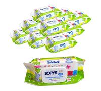 DETERMONDO 864 Salviette Neonato Igienizzanti Umidificate e Profumate all'Aloe Senza Alcool, Ideali come Detergenti Cambio Pannolino, Viso e Mani, Pacco Scorta 12 confezioni da 72 Salviettine