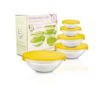 DETERMONDO Contenitori Ermetici in Vetro per Alimenti con Coperchio, 10 Pezzi Set Cucina Salvafreschezza, (5 contenitori e 5 coperchi) in diverse misure, perfetti per la tua schiscetta.