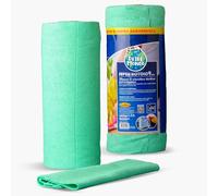 DETERMONDO Panni Microfribra 30 Pezzi per Rotolo Panni Microfibra Strappabile Riutilizzabile Senza Pelucchi 30x30 cm Per Auto,Casa e Cucina (Verde Acqua)