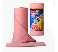 DETERMONDO Panni Microfribra 30 Pezzi per Rotolo Panni Microfibra Strappabile Riutilizzabile Senza Pelucchi 30x30 cm Per Auto,Casa e Cucina (Rosa)