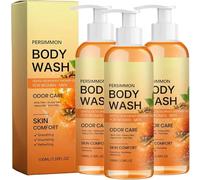 Detersivo per il corpo al cachi per il controllo degli odori, formula profonda e idratante con estratto di cachi, gel doccia deodorante delicato per donne e uomini. (3)