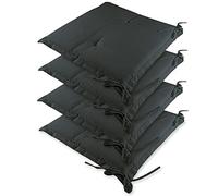 Detex 4x Cuscini per Sedia Sydney Resistenti all'Acqua Cuscino coprisedia Interno Esterno antracite