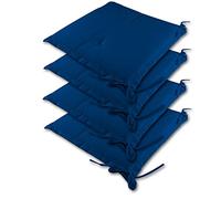 Detex 4x Cuscini per Sedia Sydney Resistenti all'Acqua Cuscino coprisedia Interno Esterno blu
