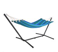 Detex Amaca con Supporto Portata 150kg Amache Giardino Spiaggia Campeggio Balcone Terrazzo Blu