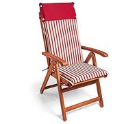 Detex Cuscino con Schienale Sedie Giardino Vanamo Set 6 Cuscini Imbottiti Sdraie Esterno Idrorepellente