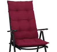 Detex Set 6 Cuscini Imbottiti per Sedie con Schienale Alto 55% Cotone Rivestimento Comfort per Sdraio