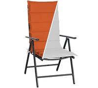 Detex Set 6 Cuscini Schienale Sedie 120x45x5cm Cuscino Imbottito da Esterno Reversibile Grigio Terracotta