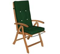 Detex Set 6X di Cuscini Sedie con Schinale Alto Vanamo con Stringhe di Fissaggio Lavabili Verde