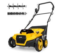 Dethatcher e scarificatore elettrico senza fili, 40 V, 38,1 cm, senza spazzole, compatibile con batteria DeWalt 20 V MAX (solo strumento), con sacchetto di raccolta della paglia da 12 galloni