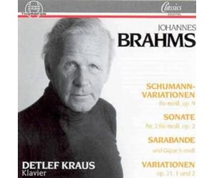Detlef Kraus Brahms: Schumann Variations / Piano Sonata No. 2 / Sarabande a (CD)