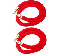 DETMOL Pali di barriera in Corda di Velluto Blu e barriera Alta 0,6 m per Il Controllo dei visitatori in Hotel e ristoranti, Soluzione di Gestione delle Code Facile da installare, Rosso - 1,2 m/47