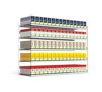 DETMOL Scaffali per Negozi, scaffali per Vendite, scaffali a Muro, scaffali per stoccaggio, scaffali Automatici per minimarket, scaffali per Esposizione Merci (61,5 x 28,4 x 100 cm)