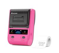 DETONGER Label Maker DP23S - Etichettatrice termica portatile Bluetooth per codici a barre con 1 confezione da 50 x 30 mm, per casa, ufficio, organizzazione, uso commerciale, Android e iOS