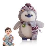 Detontek Peluche a Forma Di Pinguino, Peluche a Forma Di Pinguino Da 20 Cm, Adatto Per Compleanni, Pasqua, Natale, Regali a Forma Di Pinguino Per Bambini e Bambine (Grigio)