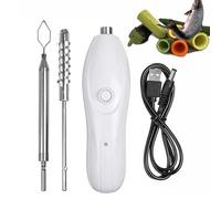 Detorsolatore Portatile For Verdure, Raschietto Elettrico Da 10 W, Detorsolatore For Zucchine Ricaricabile Da 1200 MAh Con 2 Lame In Acciaio Inox, For La Decalcificazione Del Pesce In Cucina.