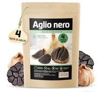 Detox Organica Aglio Nero Fermentato 4 bulbi - Qualità Premium, Origine Spagna - Naturale, Ricco di Sali Minerali, Energizzante, Antiossidante, Rafforza Sistema Immunitario - Perfetto per Spalmare
