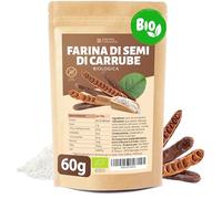 Detox Organica-Farina di Semi di Carrube BIO-60g - Addensante per Gelato, creme, budini, Yogurt-Pura al 100%-Polvere Senza glutine i vegana (60g)