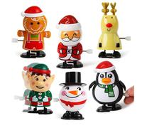 Detox Organica Giocattoli a Carica di Natale, 6 Pezzi per Calendario dell'Avvento, Calze Natale, Crackers - Babbo Natale, Renna, Pupazzo di Neve, Pinguino, Elfo e omino di Pan di Zenzero