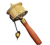 DETPWVWB Ruota della preghiera tibetana portatile - Cilindro silenzioso con manico in legno for il Sutra Kuan Yin, for la meditazione e la pratica spirituale