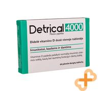 DETRICAL 4000 IU Vitamina D Compresse 60 Tabs Supporto Immunitario Ossa Denti