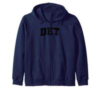Detroit Michigan Hometown Retro Varsity DET Felpa con Cappuccio