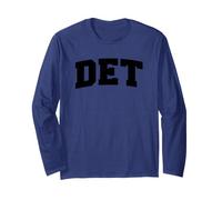 Detroit Michigan Hometown Retro Varsity DET Maglia a Manica