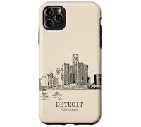 Detroit, Michigan, vendemmia, orizzonte, Custodia per iPhone 11 Pro Max