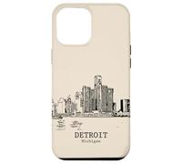 Detroit, Michigan, vendemmia, orizzonte, Custodia per iPhone 12 Pro Max
