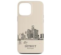 Detroit, Michigan, vendemmia, orizzonte, Custodia per iPhone 13 Pro Max
