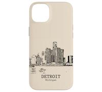 Detroit, Michigan, vendemmia, orizzonte, Custodia per iPhone 14 Plus