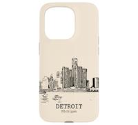 Detroit, Michigan, vendemmia, orizzonte, Custodia per iPhone 15 Pro