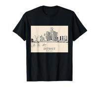 Detroit, Michigan, Vendemmia, Orizzonte, Maglietta