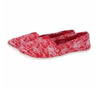 Detroit Rosso Ali Donna con Scritta Tela Scarpe Slide Slip On Basse Nuovo NHL