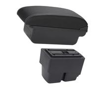 Dettagli Del Vano Portaoggetti Per Bracciolo Auto Interno Per Ford Per Fiesta MK7 2009-2017 Accessori Per Il Rivestimento Della Console Centrale Scatola Bracciolo(C3 Black white NOUSB)