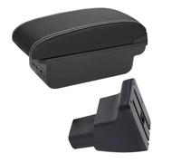 Dettagli Delle Parti Interne Del Bracciolo Per Auto In Plastica ABS Scatola Portaoggetti Retrofit Con Per Hyundai I10 Consolle(B3 Black white)