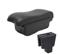 Dettagli Interni Del Bracciolo Centrale Per Auto Linea Nera Rossa E Bianca In Plastica ABS Per Honda BRV BR-V Consolle(B1 Black red)