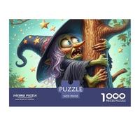 Dettagliato Difficile Puzzle 1000 pezzi Strega Abbraccio Albero, Strega Abbraccia Alberi, Idea Regalo Adulti Bambini 70x50cm